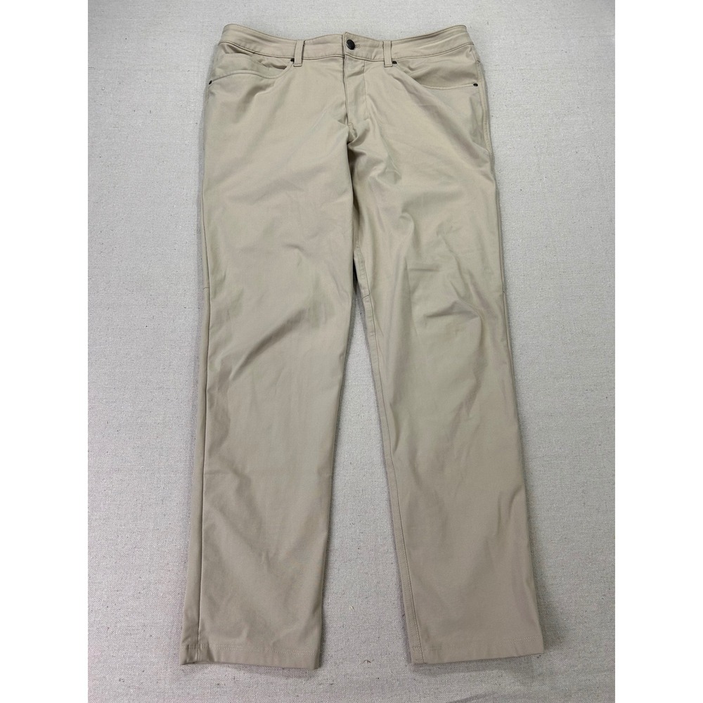 Lululemon ABC Pant Classic Fit Tan Khaki Mens 34 x 30 Technical 5 Pocket Pant